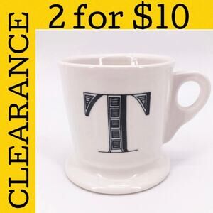 🟡 ANTHROPOLOGIE Initial T Coffee Cup